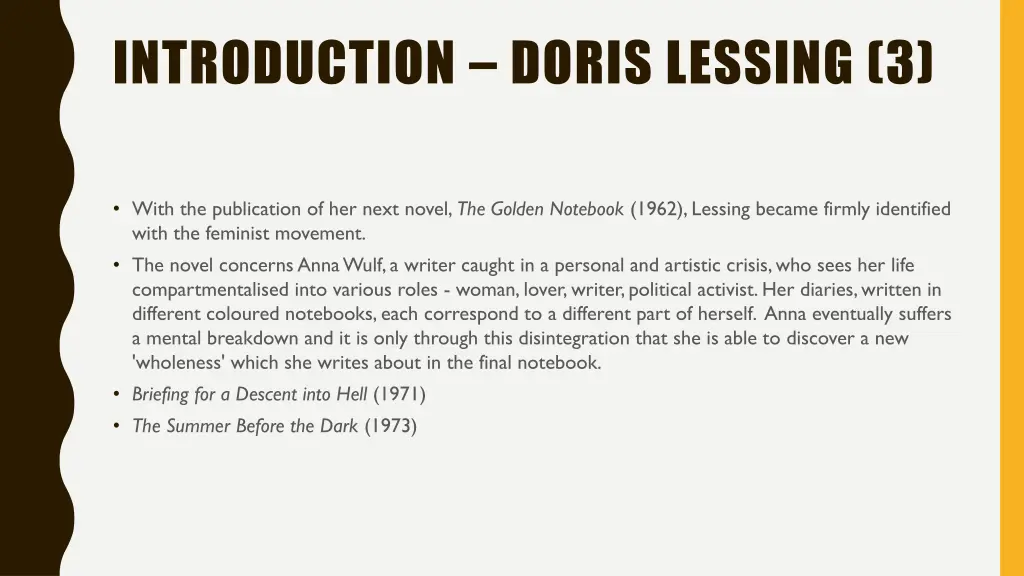 introduction doris lessing 3