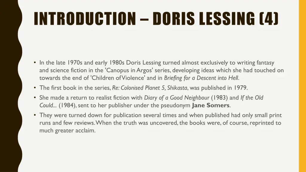 introduction doris lessing 4