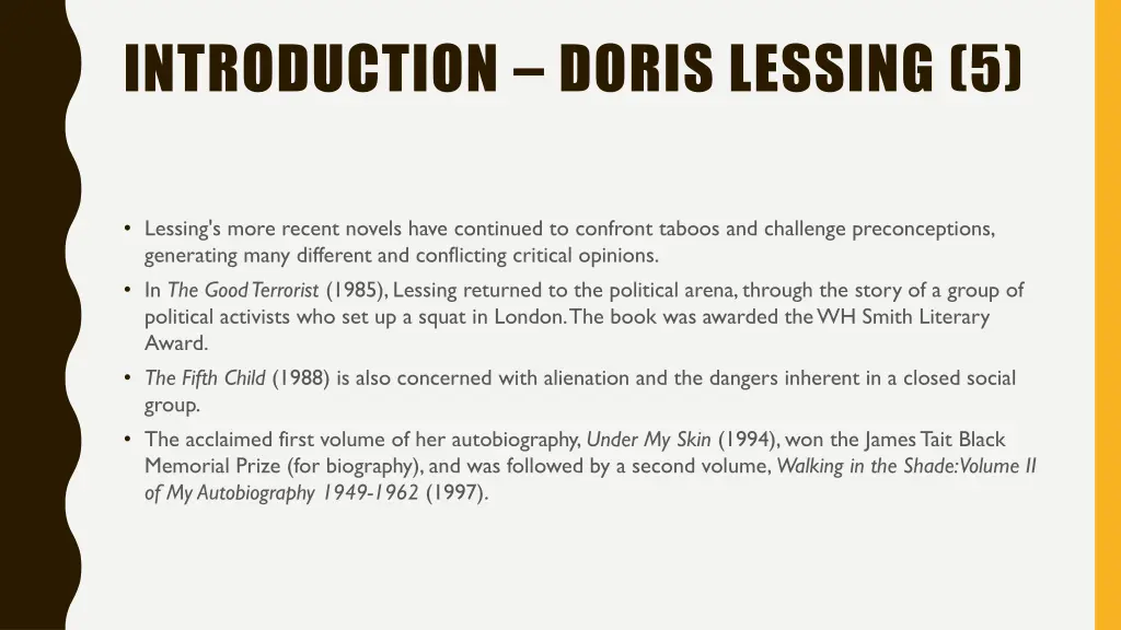 introduction doris lessing 5