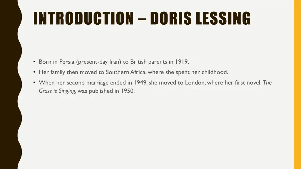 introduction doris lessing