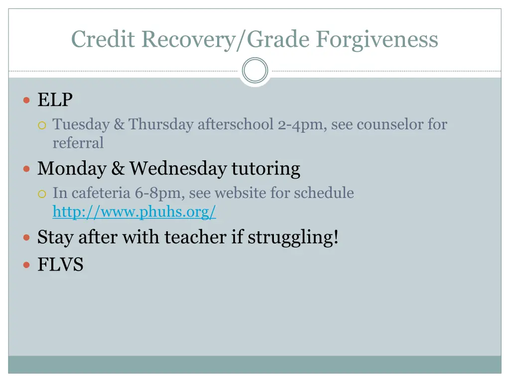 credit recovery grade forgiveness