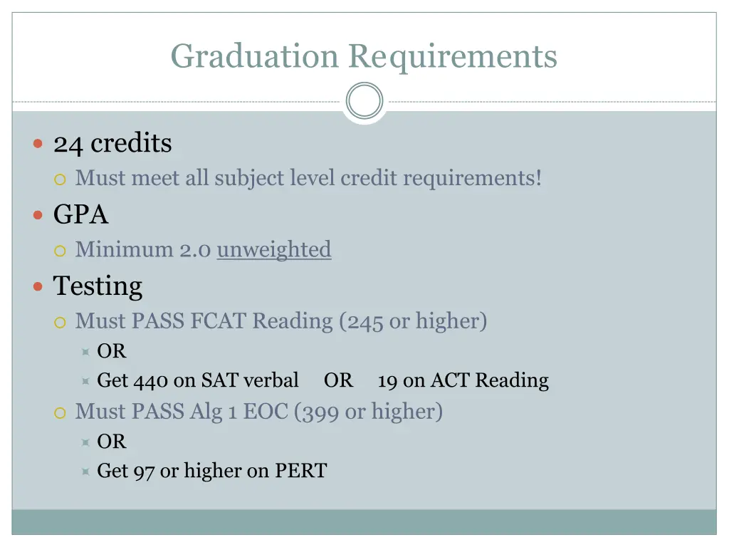 graduation requirements