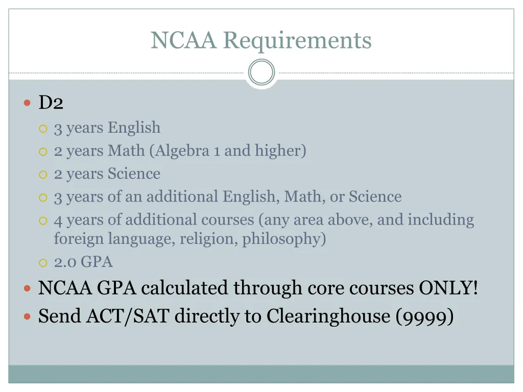 ncaa requirements 1