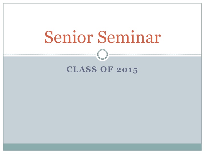 senior seminar