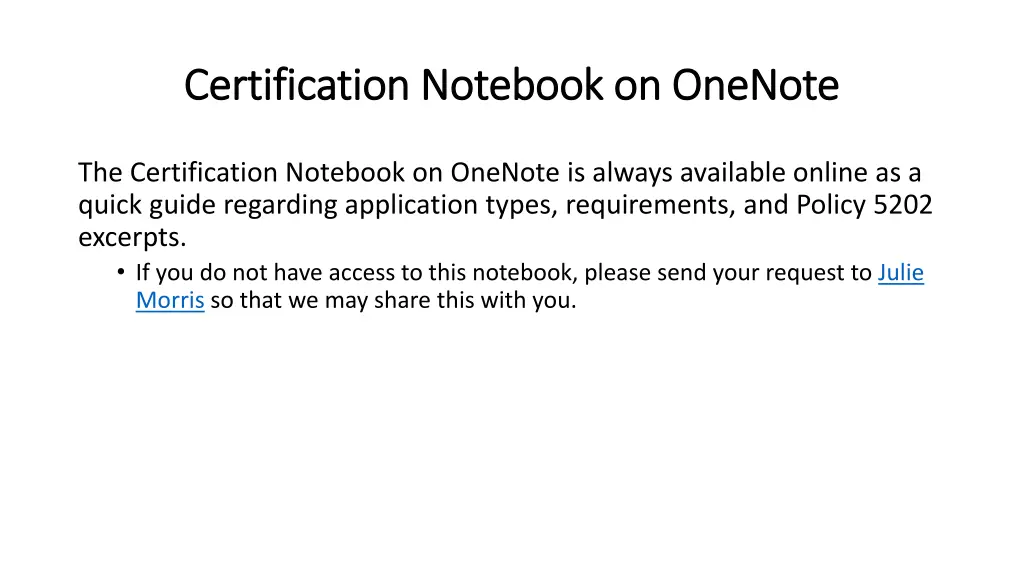 certification notebook on onenote certification