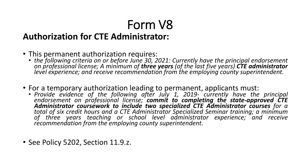 form v8 form v8