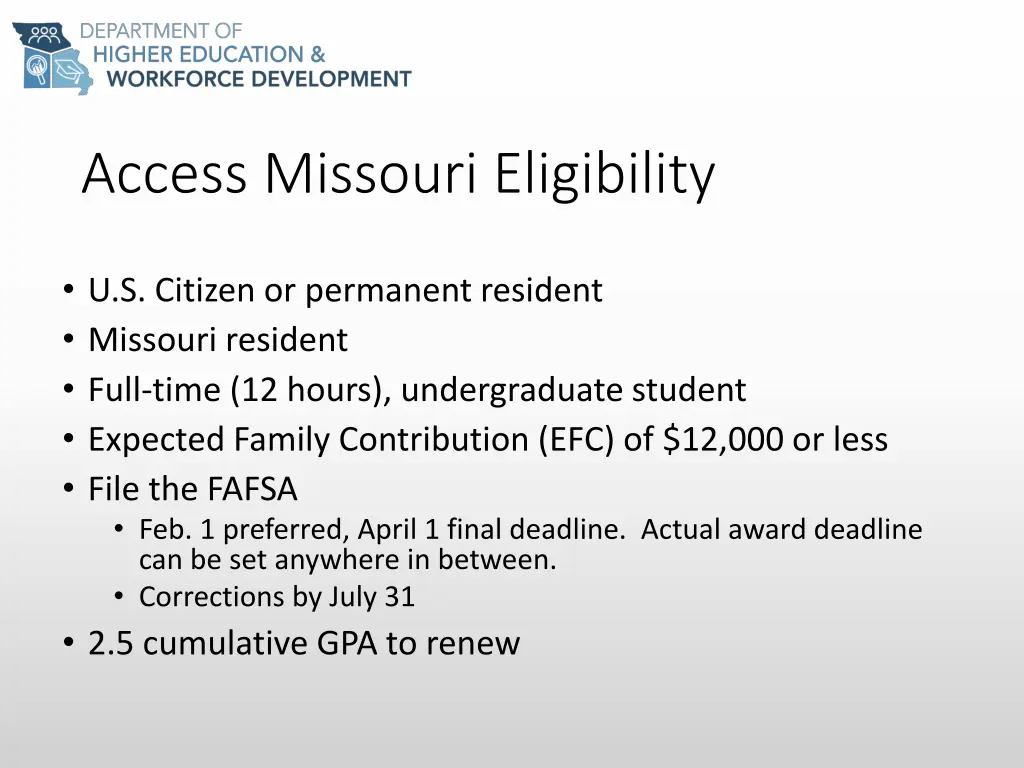 access missouri eligibility