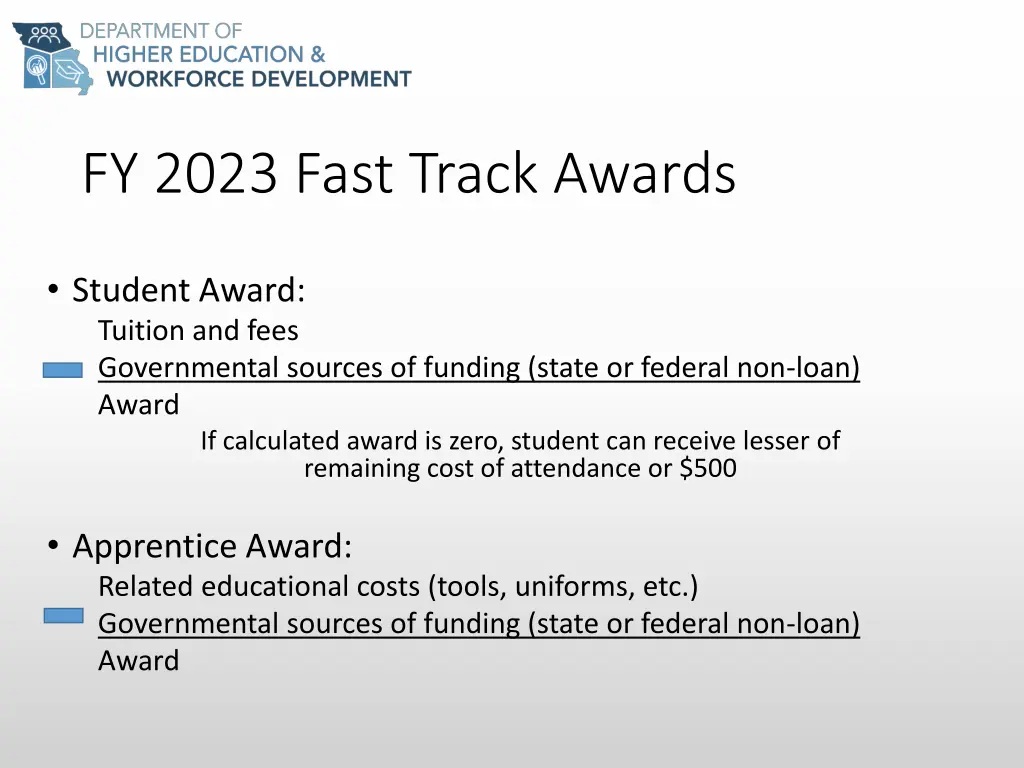 fy 2023 fast track awards