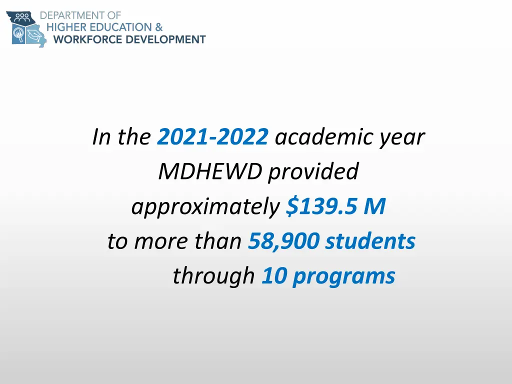 in the 2021 2022 academic year mdhewd provided