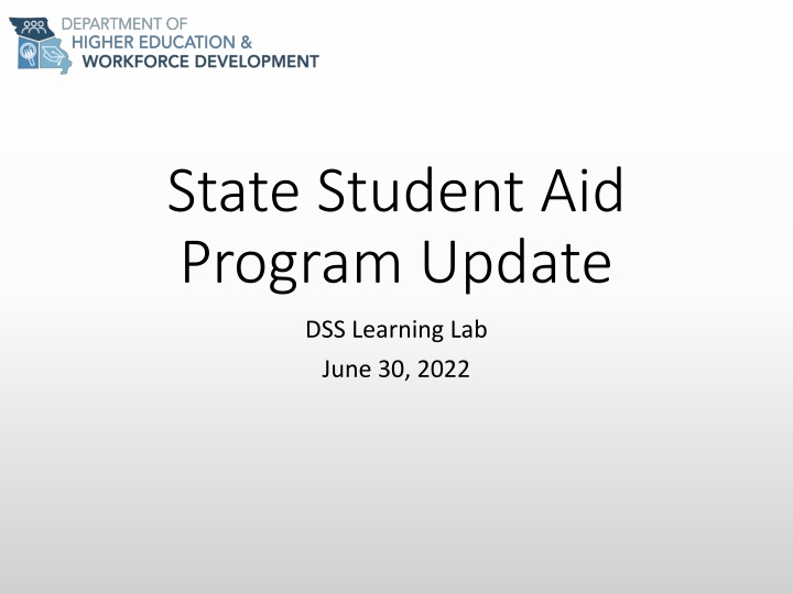 state student aid program update