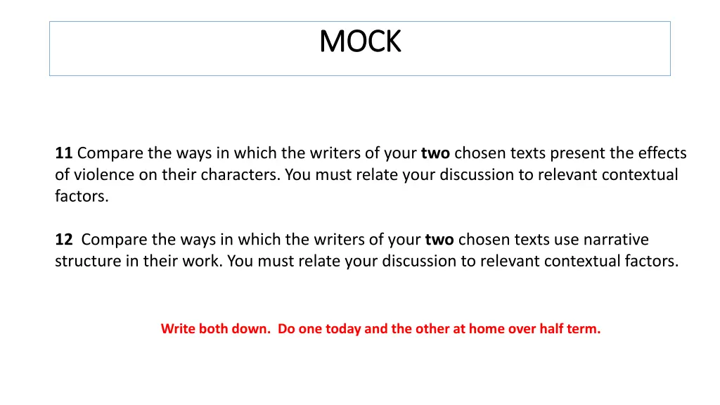 mock mock