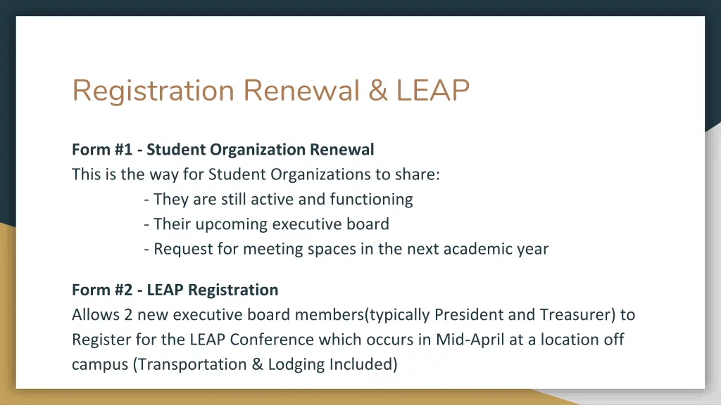 registration renewal leap