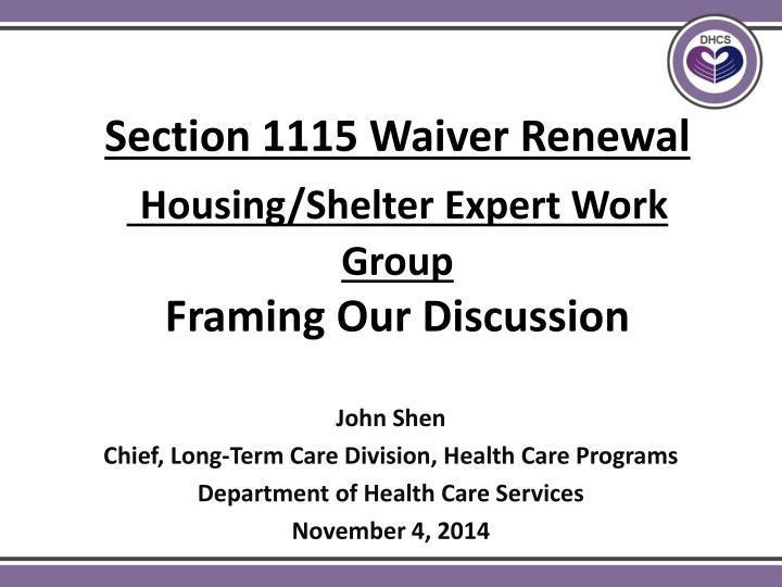 section 1115 waiver renewal