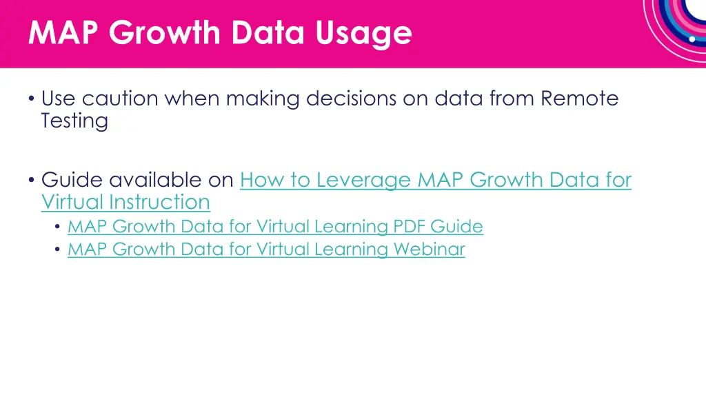 map growth data usage