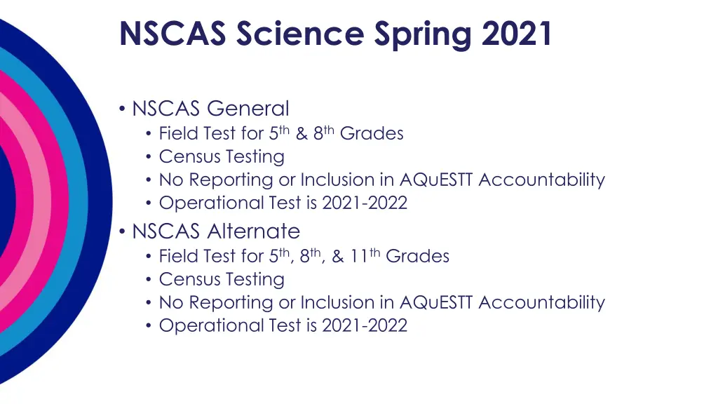 nscas science spring 2021