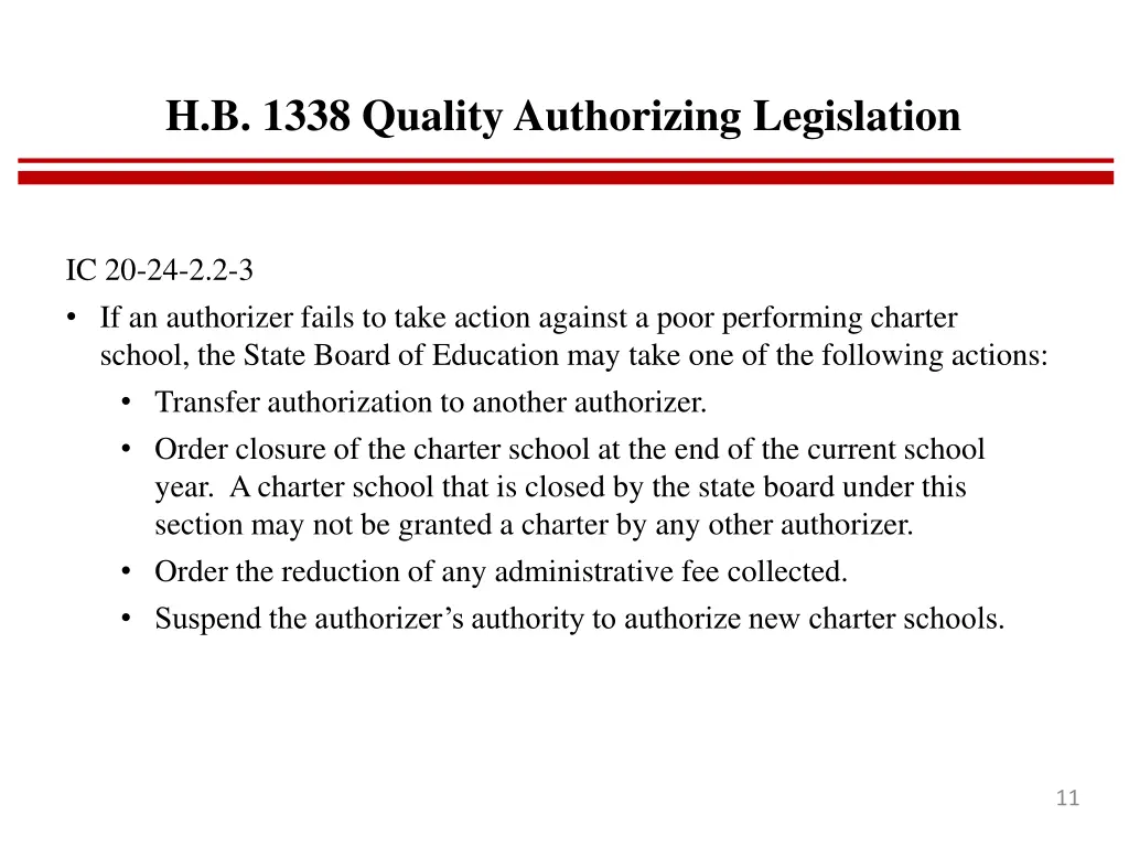 h b 1338 quality authorizing legislation