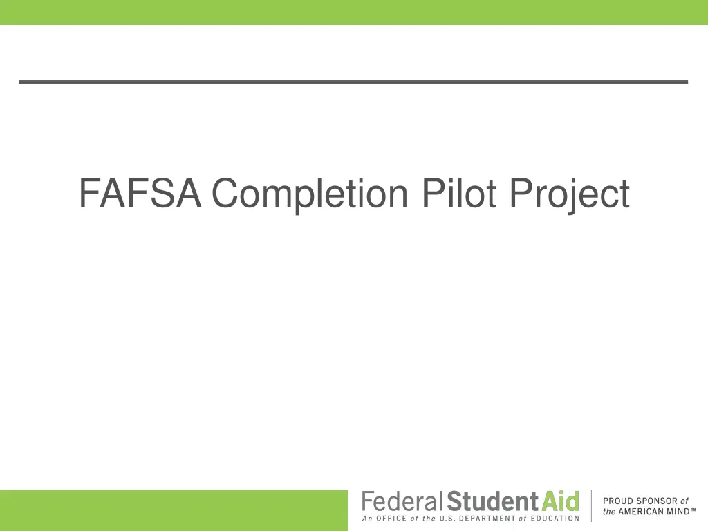 fafsa completion pilot project