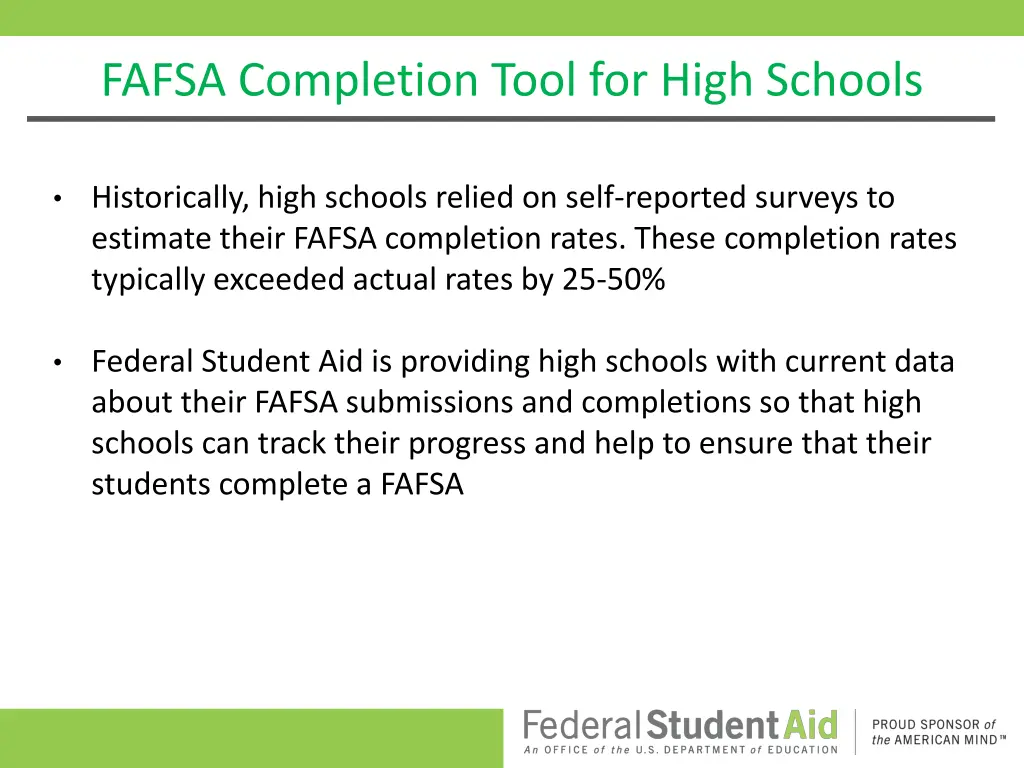 fafsa completion tool for high schools 1