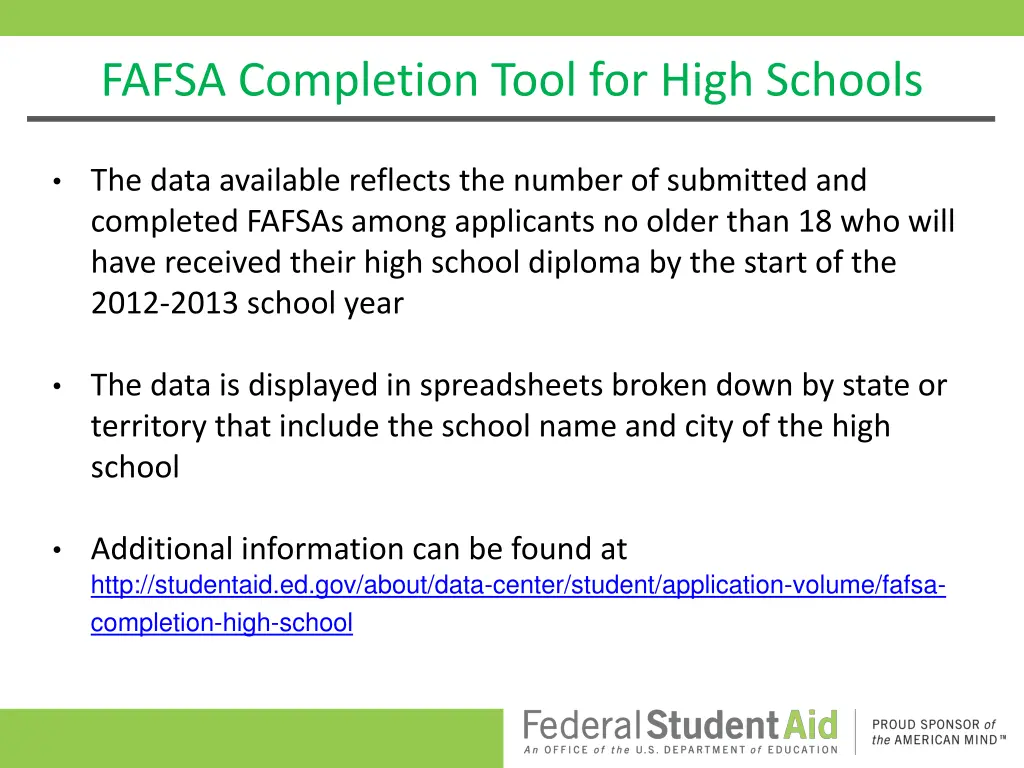 fafsa completion tool for high schools 2