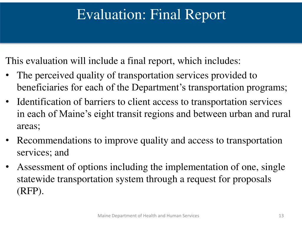 evaluation final report