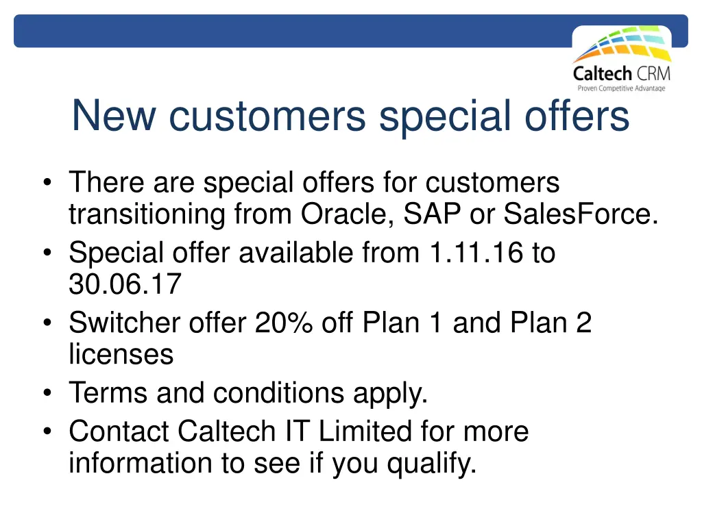 new customers special offers