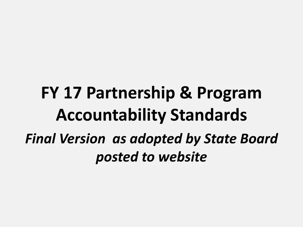 fy 17 partnership program accountability