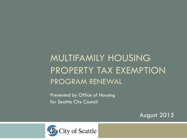 multifamily housing property tax exemption