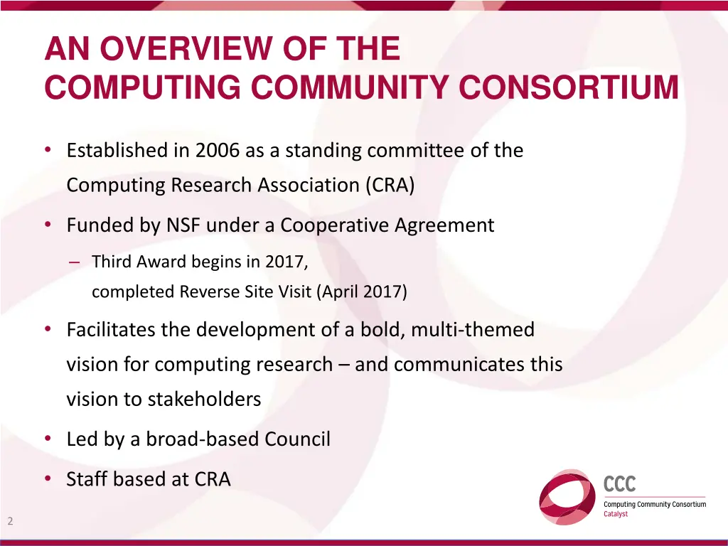 an overview of the computing community consortium