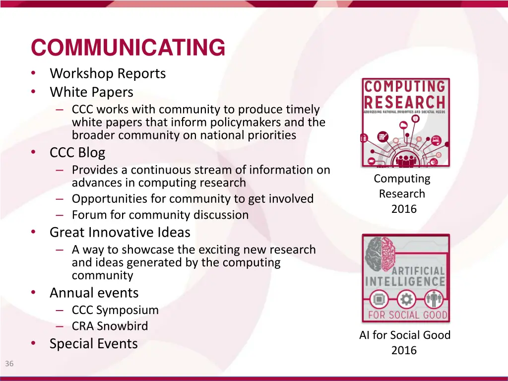 communicating workshop reports white papers