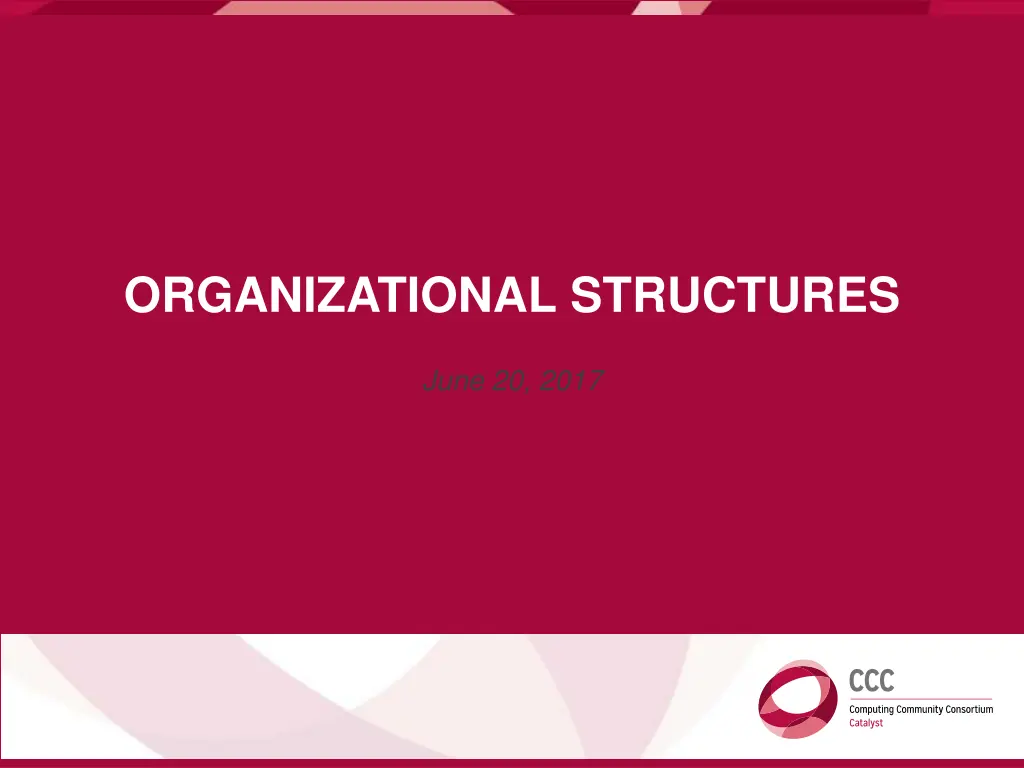 organizational structures