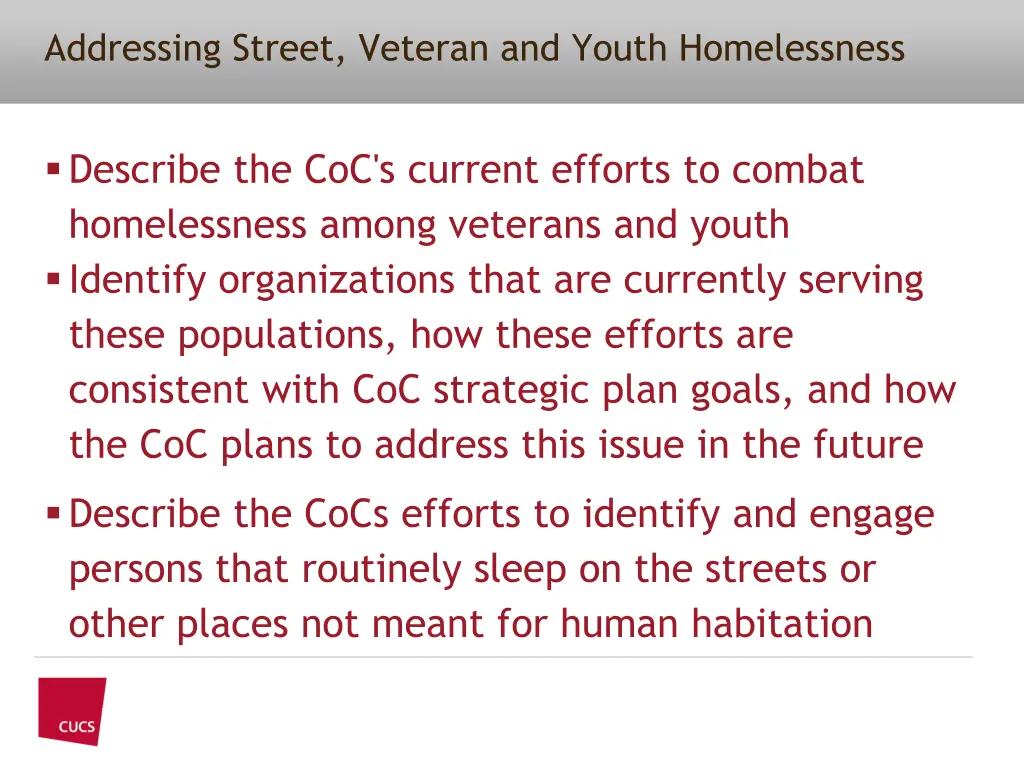 addressing street veteran and youth homelessness