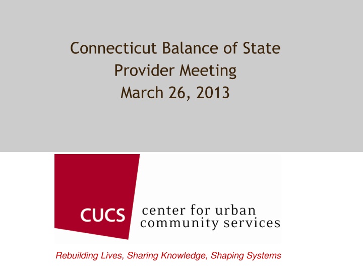 connecticut balance of state provider meeting