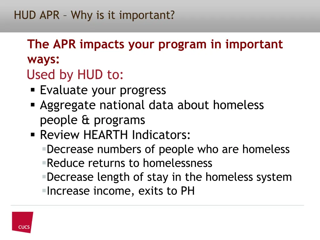 hud apr why is it important