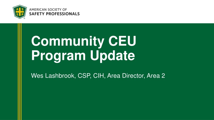 community ceu program update