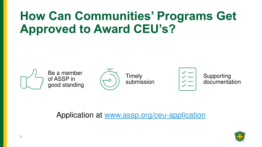 how can communities programs get approved