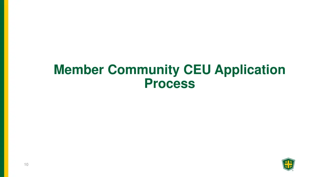 member community ceu application process