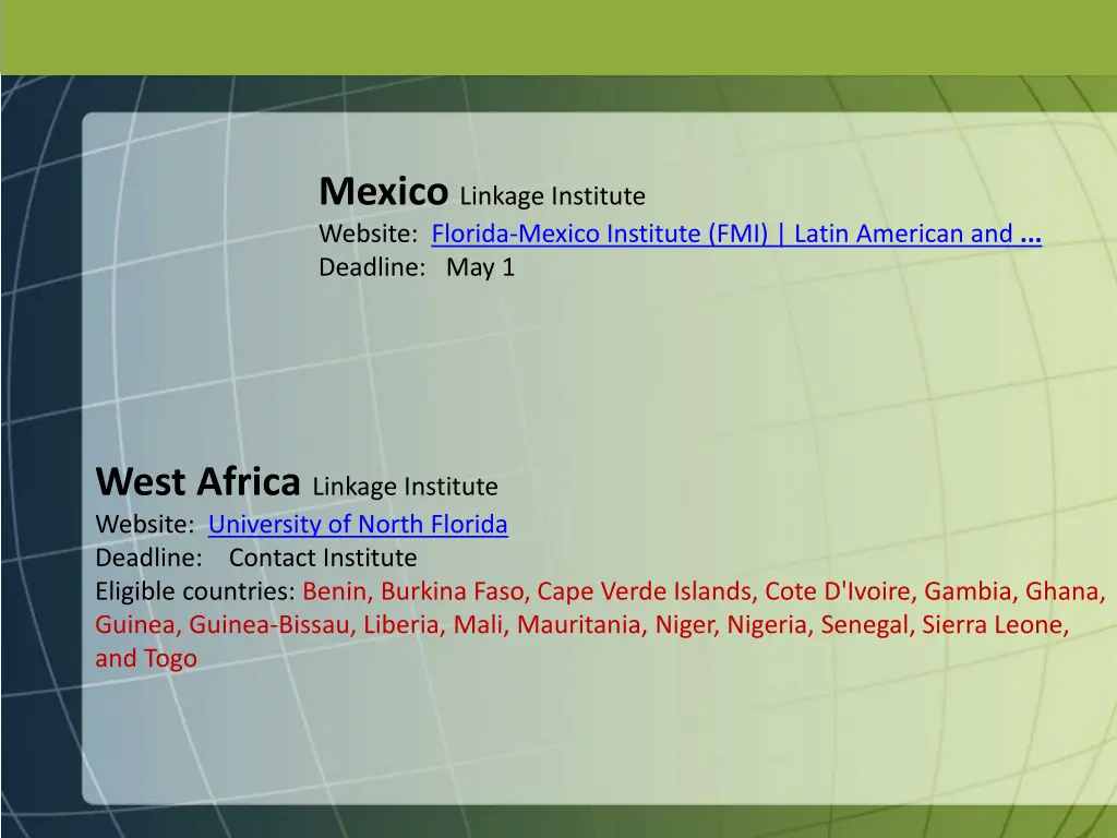 mexico linkage institute website florida mexico