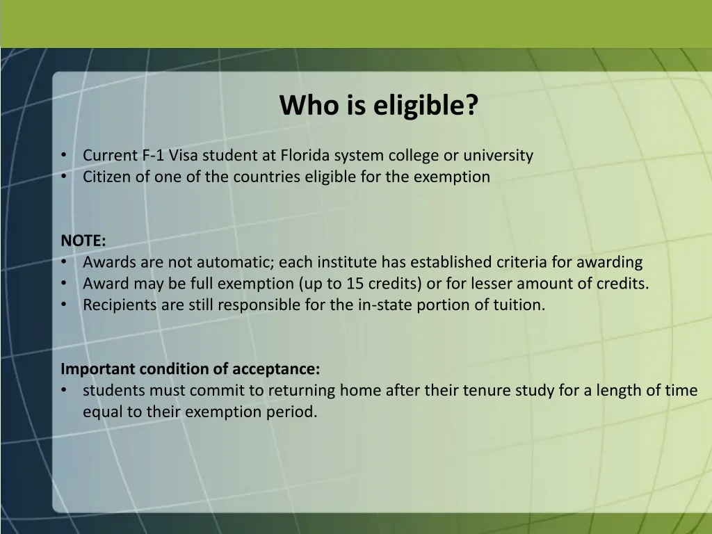 who is eligible