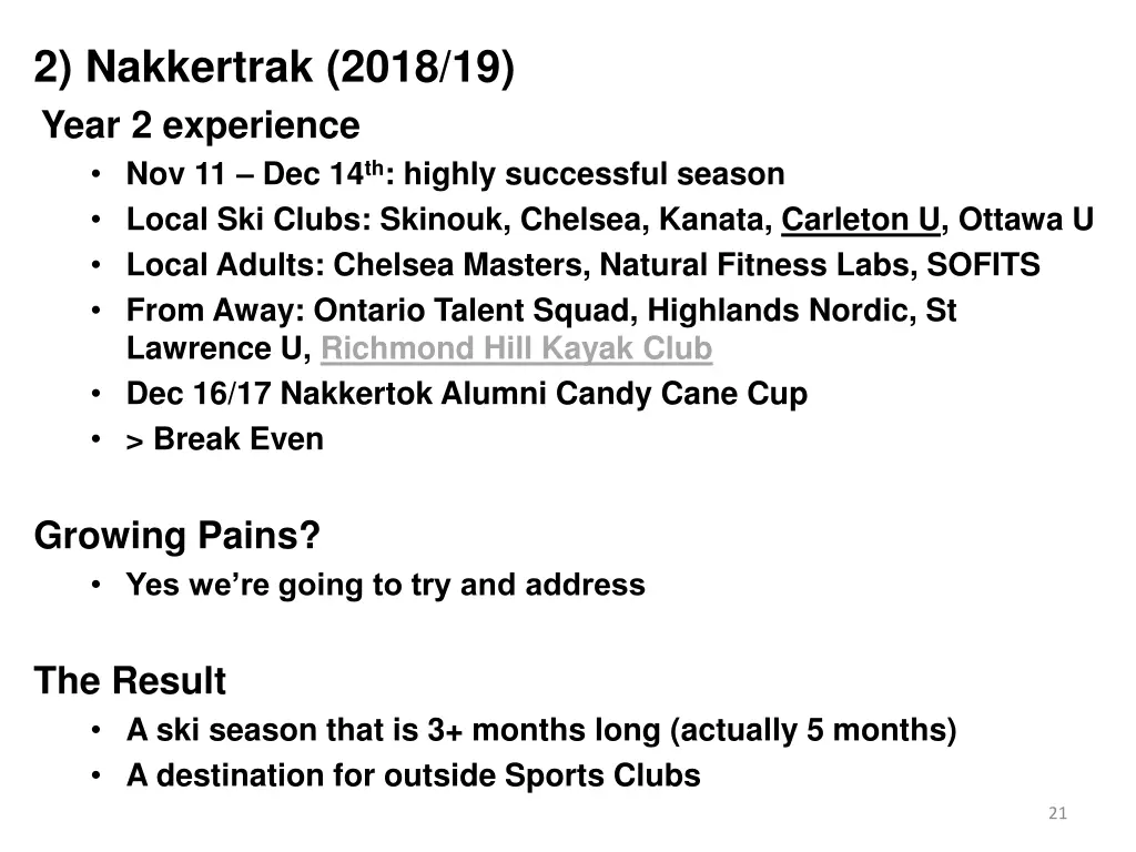 2 nakkertrak 2018 19 year 2 experience