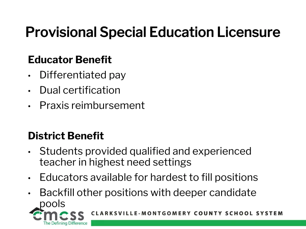 provisional special education licensure 2