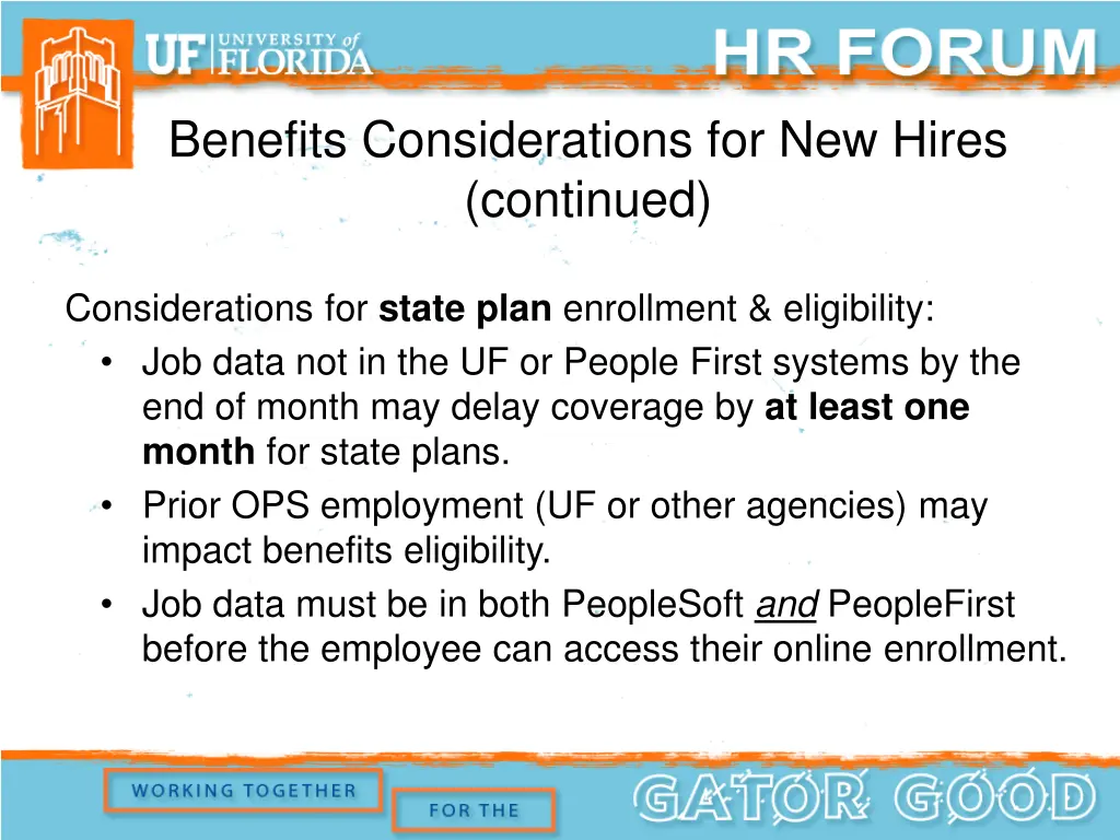 benefits considerations for new hires continued