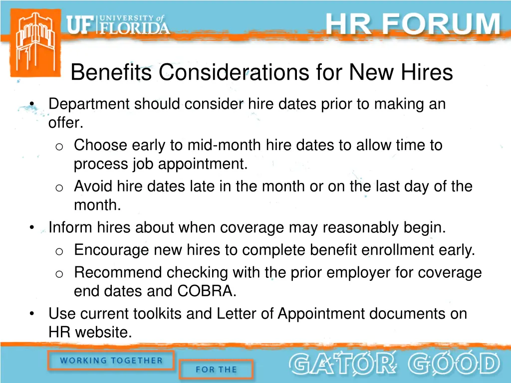 benefits considerations for new hires