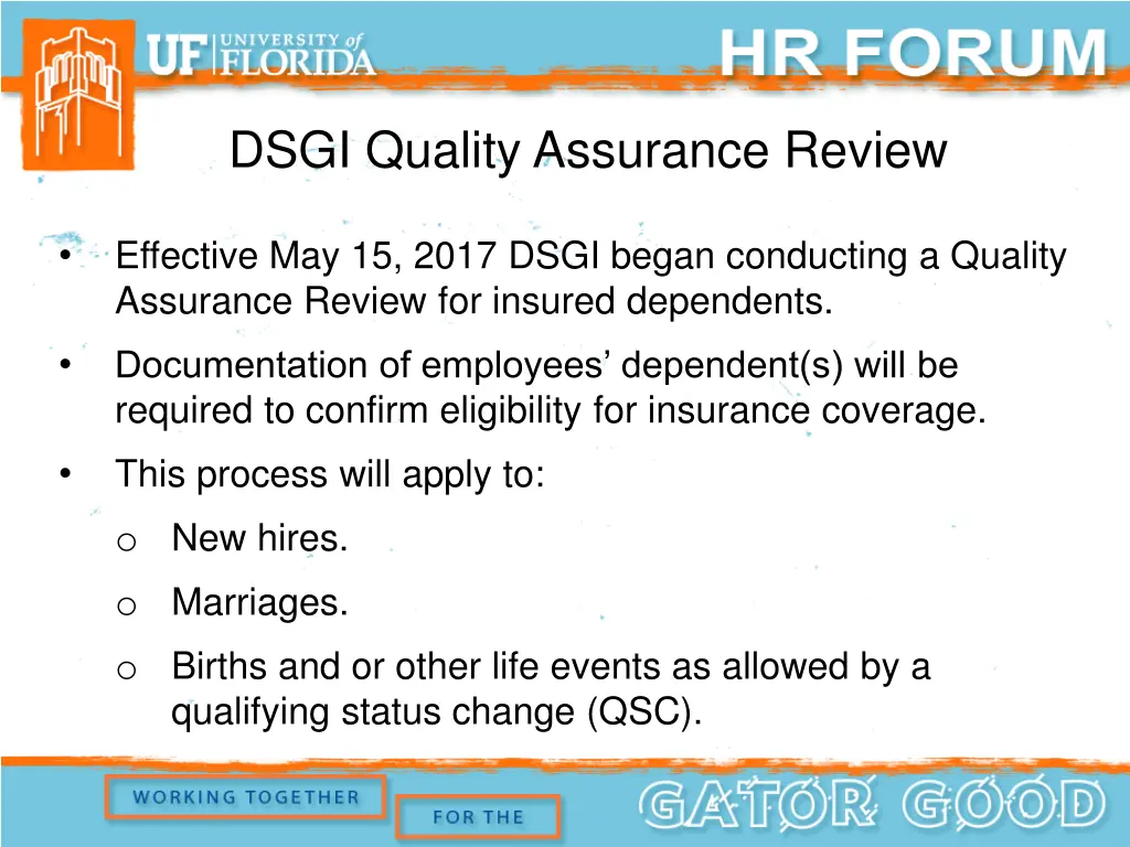 dsgi quality assurance review