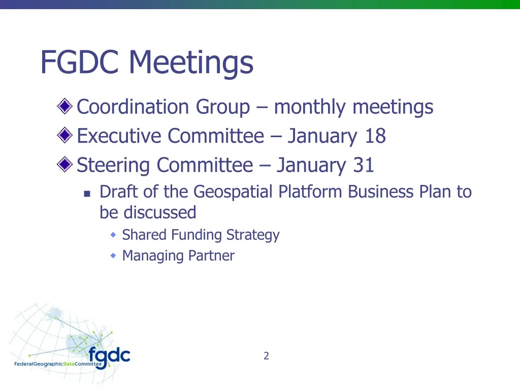 fgdc meetings