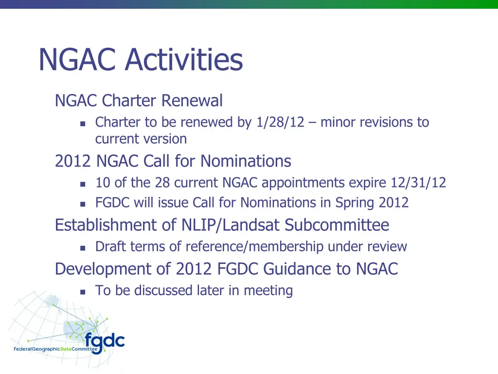 ngac activities