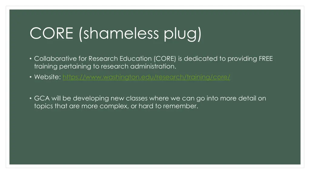 core shameless plug