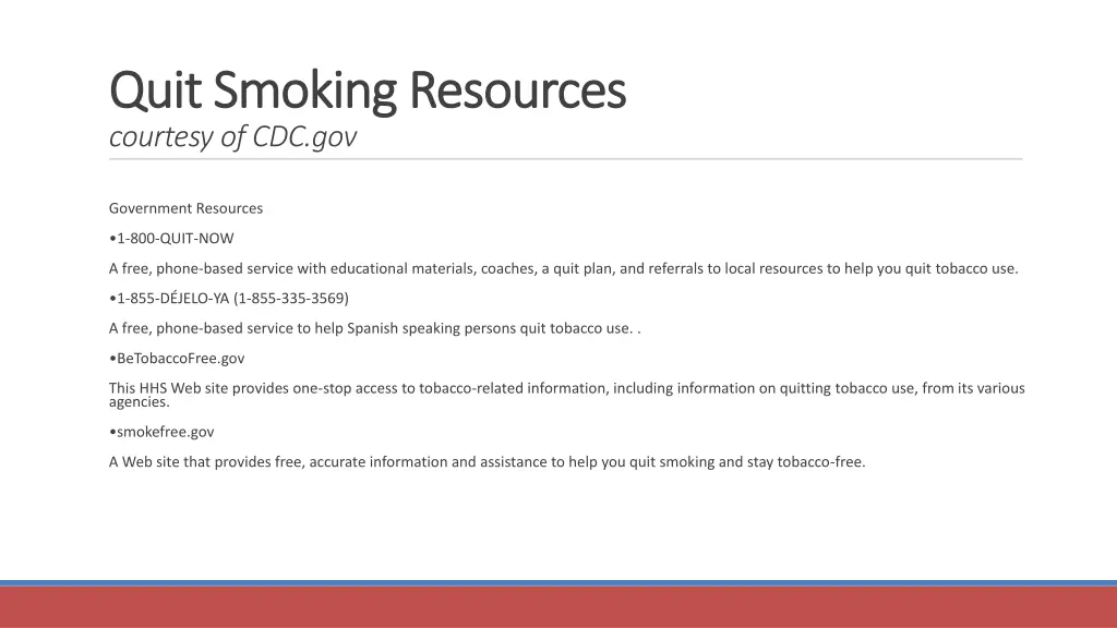 quit smoking resources quit smoking resources