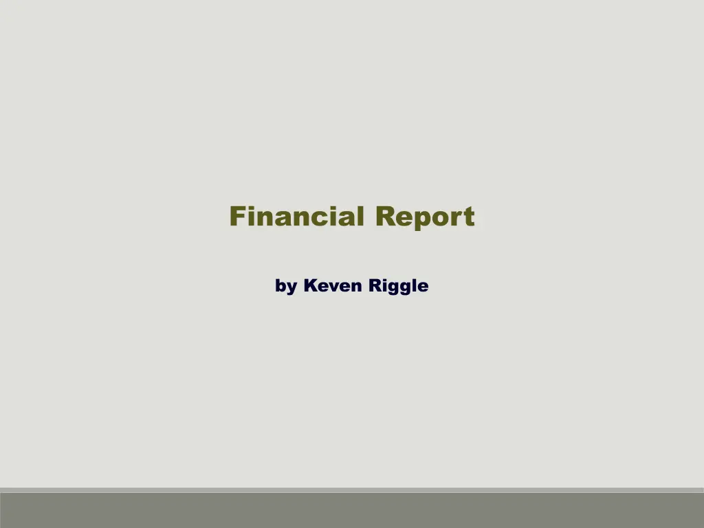 financial report