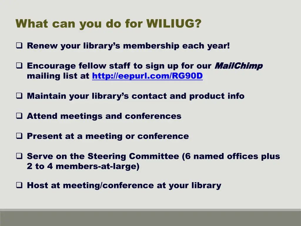 what can you do for wiliug