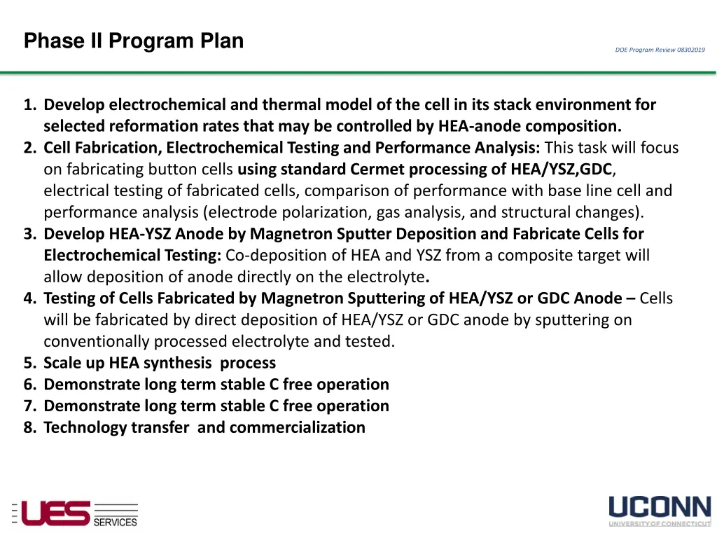 phase ii program plan